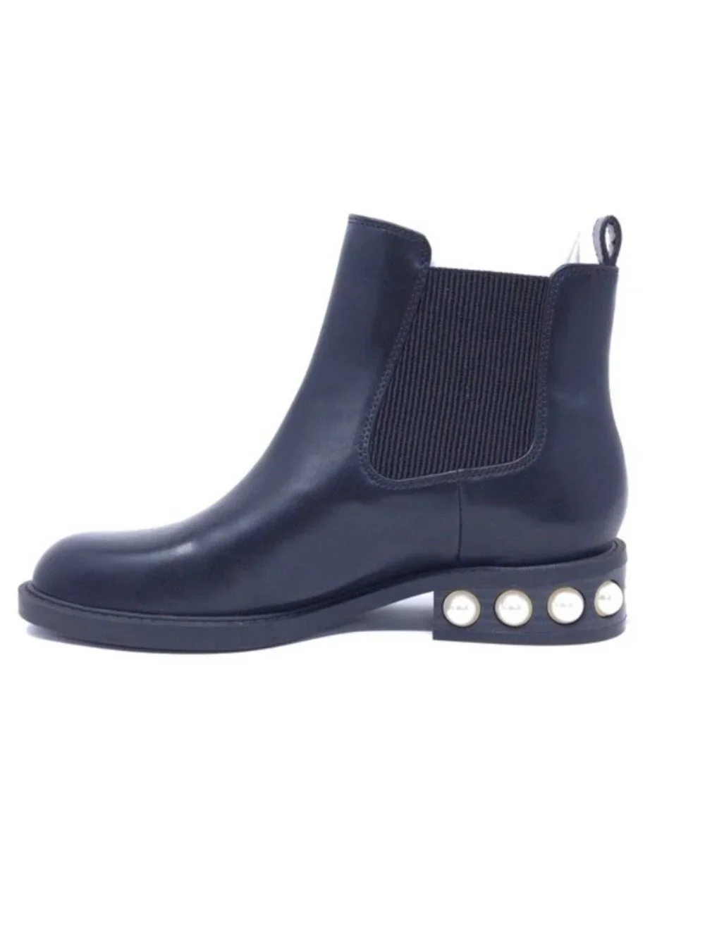On 34th Jeovana Chelsea Ankle Boots Black Pearl Heel 5.5M